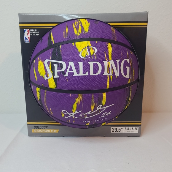 Basketball Spalding édition Limitée Kobe Bryant Série Marbre – Taille Officielle 29.5, Violet Lakers